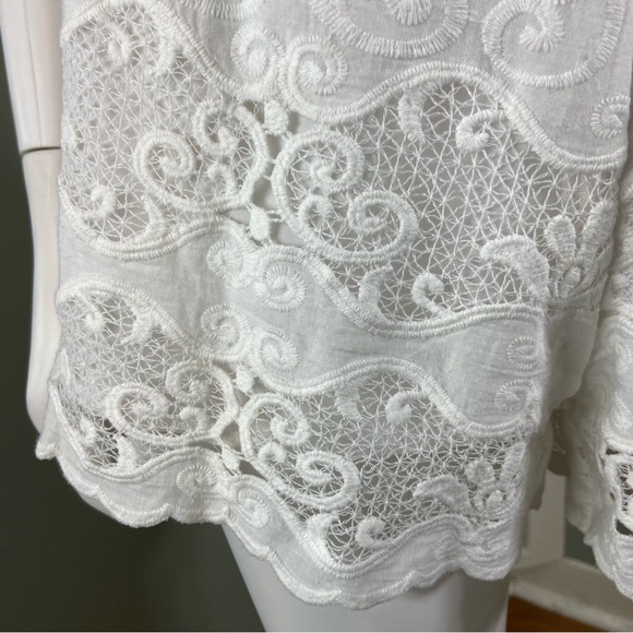 New nwt Sabo Skirt White Lace Romper embroidered XSmall xs - Picture 6 of 12